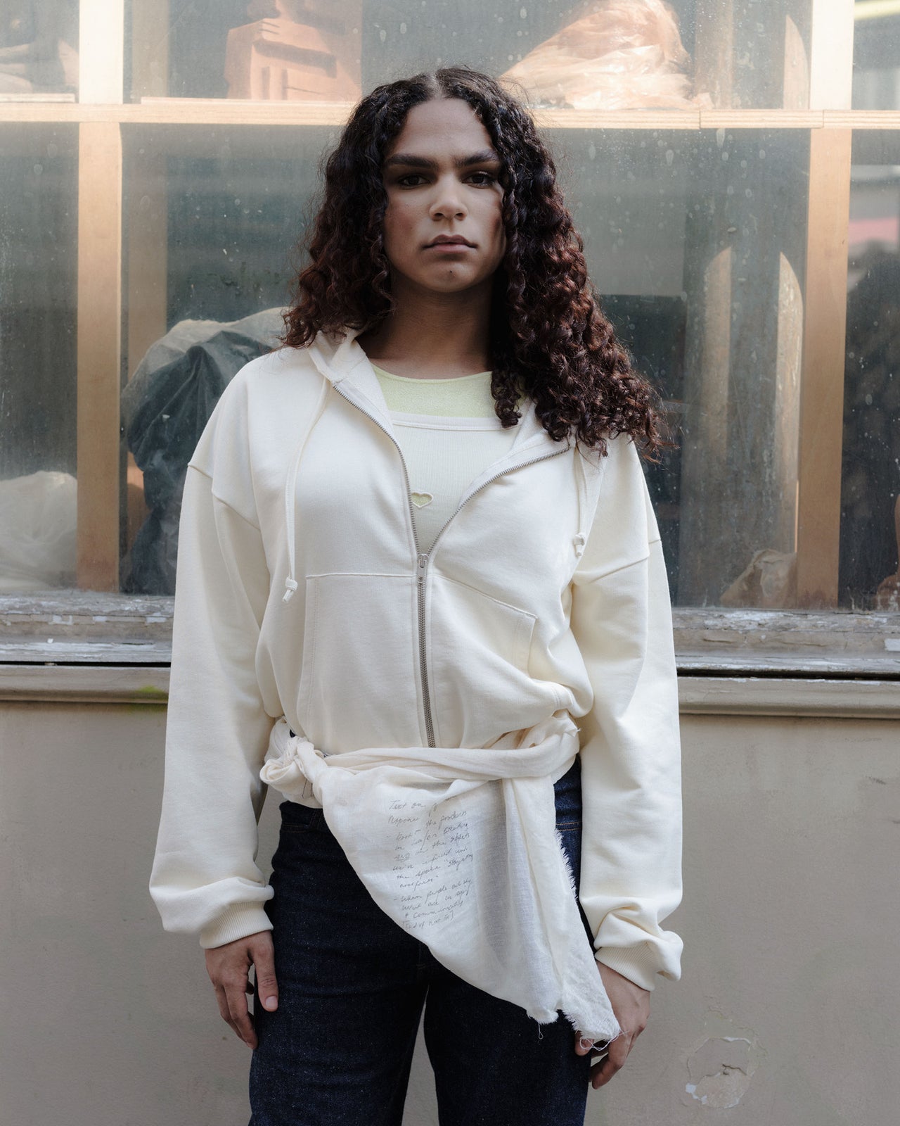 Rim Zipped Hoodie - Regenerative Cotton Fleece - Undyed