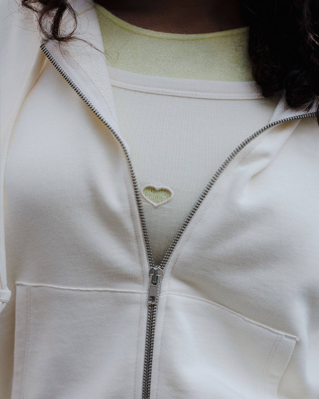 Rim Zipped Hoodie - Regenerative Cotton Fleece - Undyed