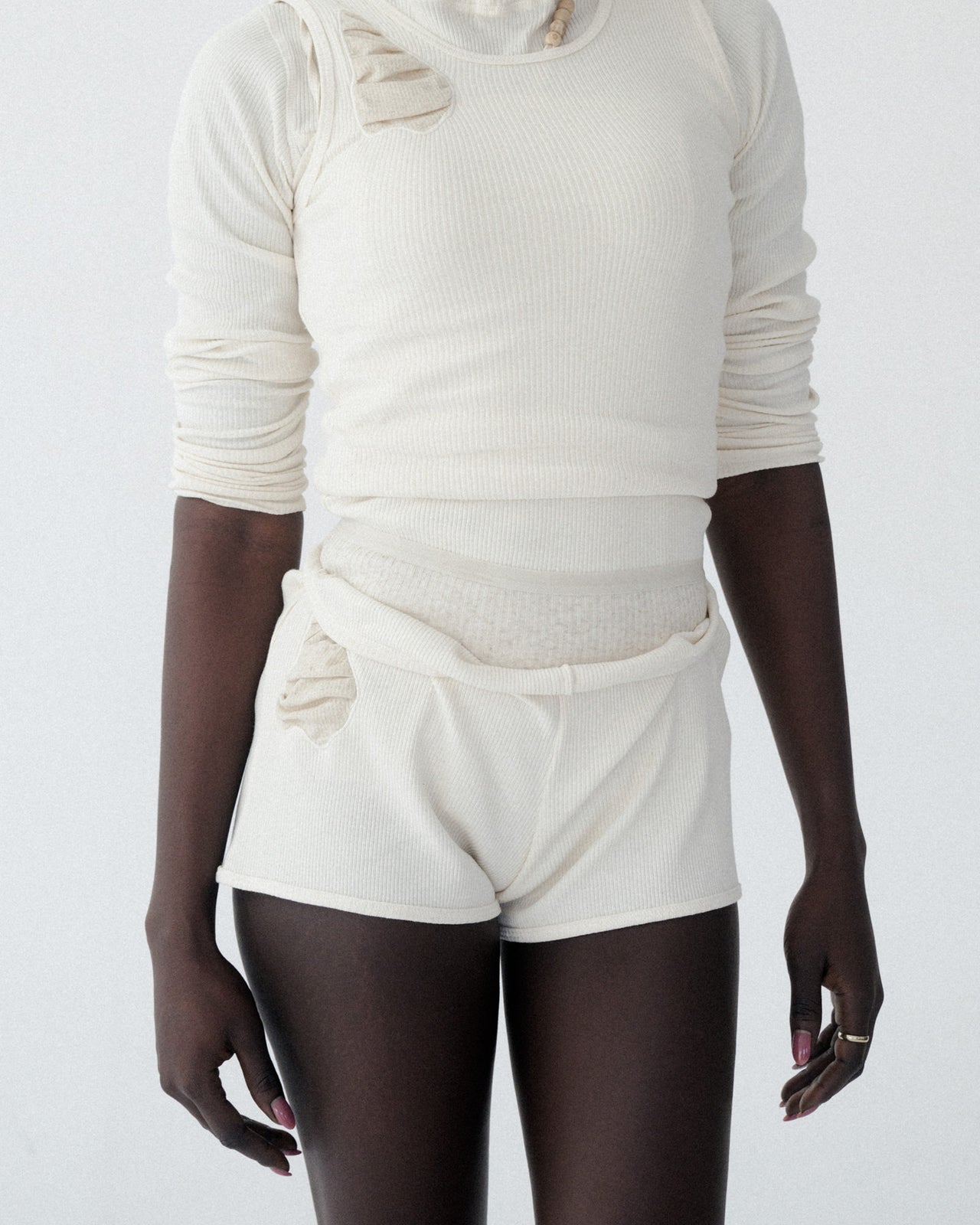Root Shorts - Recycled Cotton Rib - Undyed