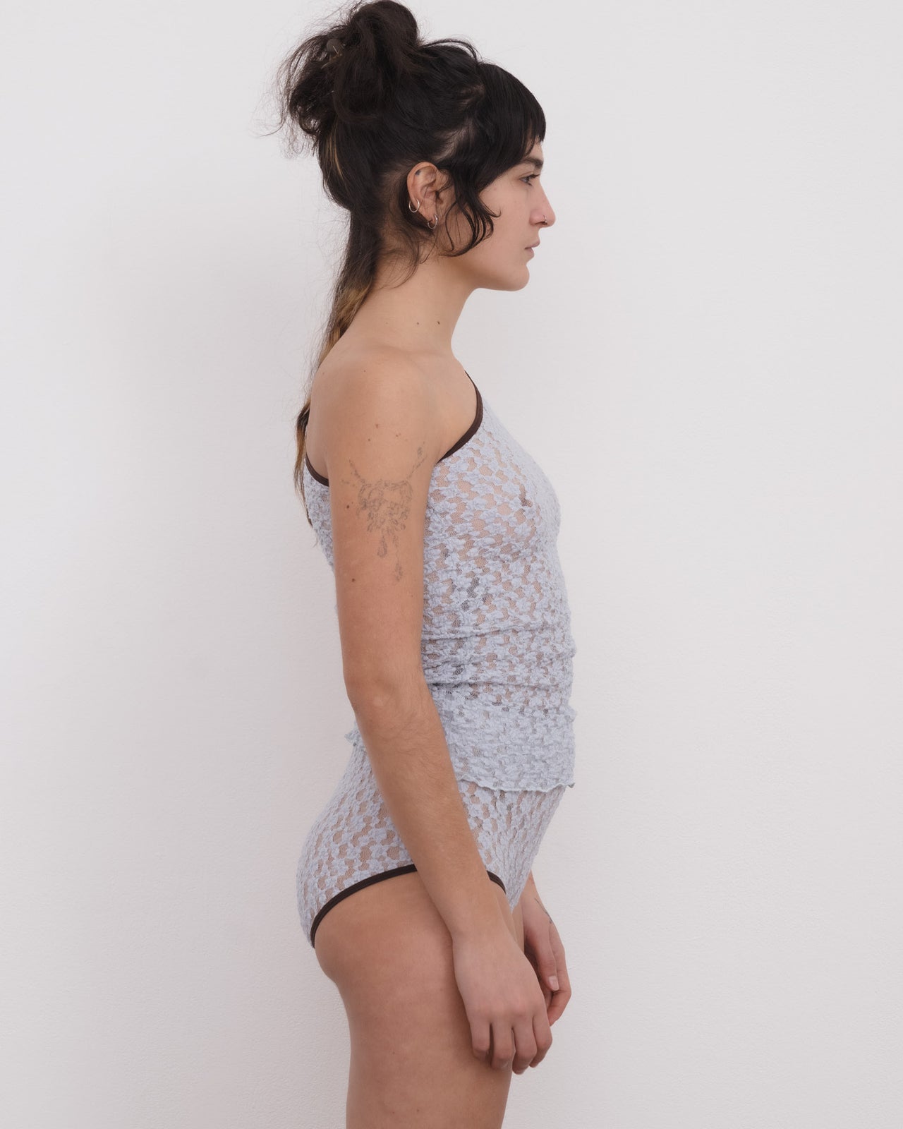 Rota Top - Organic Cotton Lace - Dona Blue