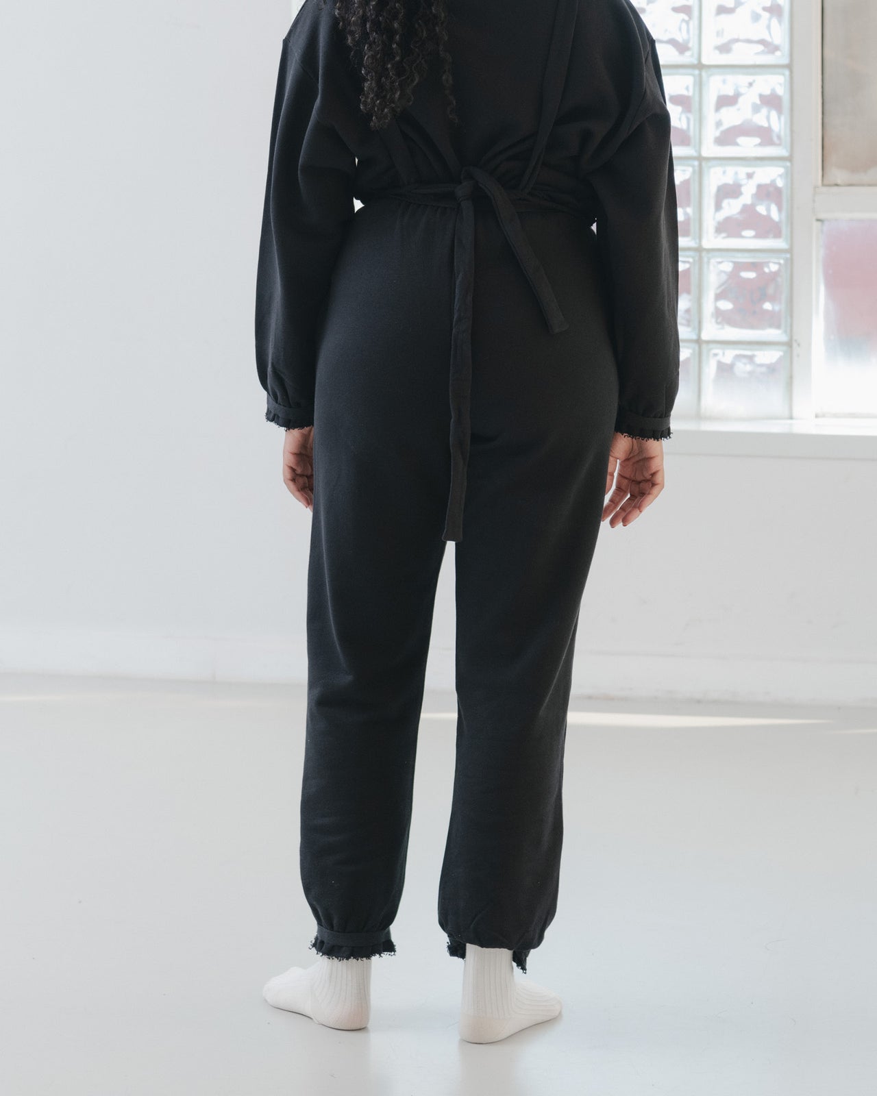 Route Sweatpants - Organic Cotton Fleece - Black