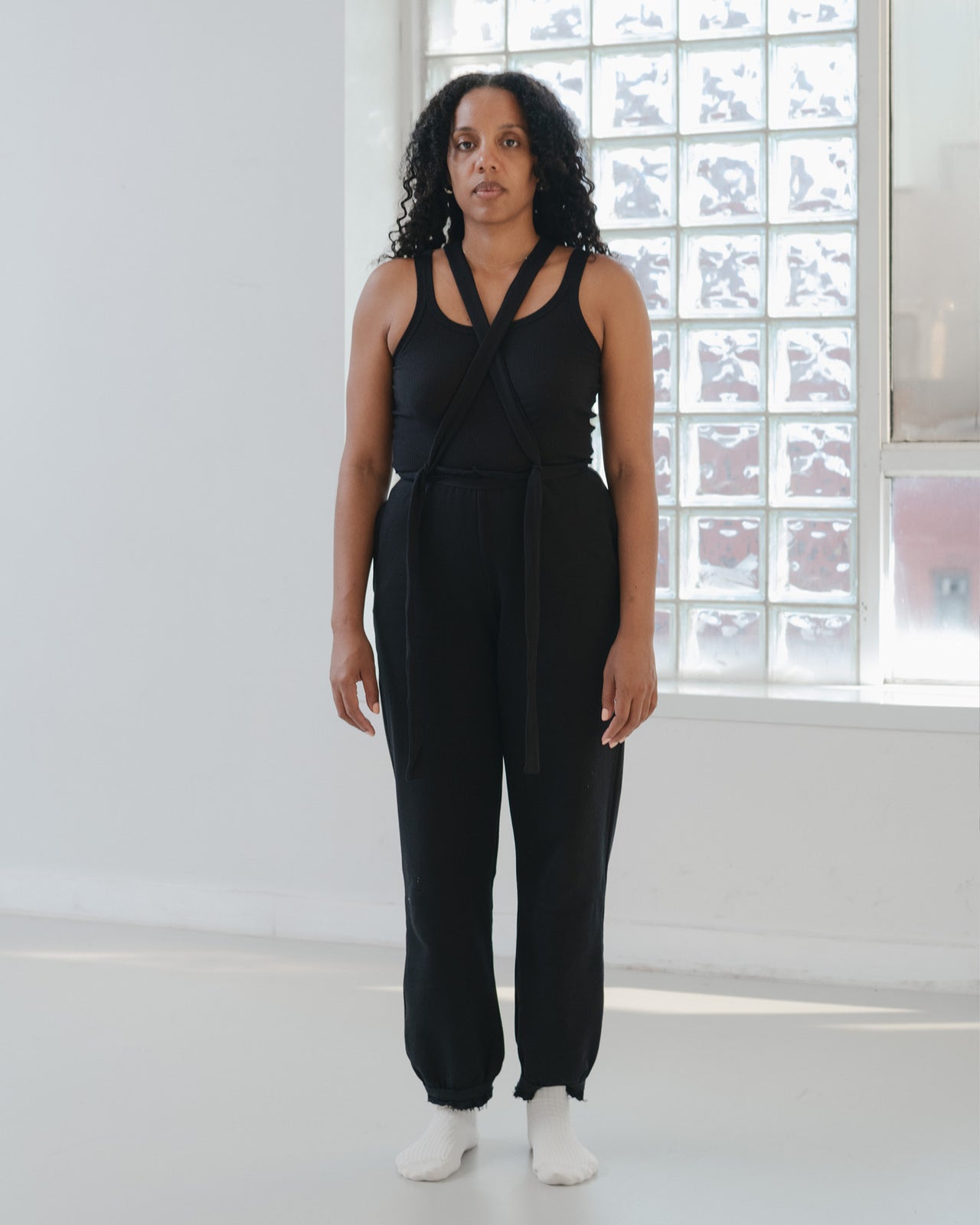 Route Sweatpants - Organic Cotton Fleece - Black