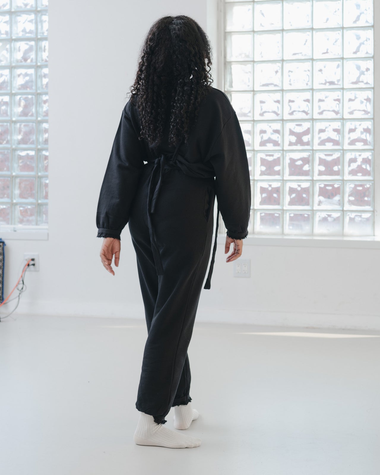 Route Sweatpants - Organic Cotton Fleece - Black