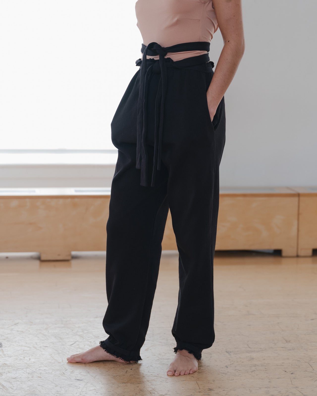 Route Sweatpants - Organic Cotton Fleece - Black