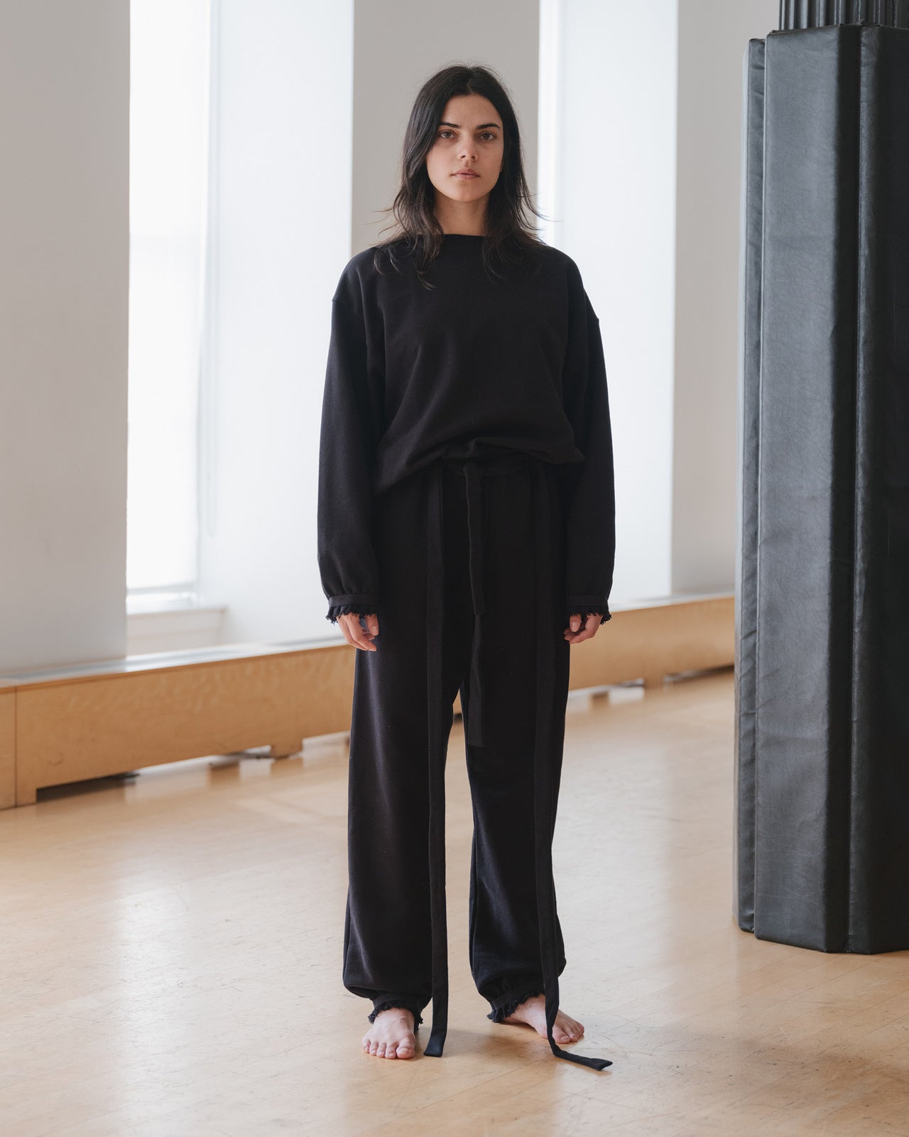 Route Sweatpants - Organic Cotton Fleece - Black