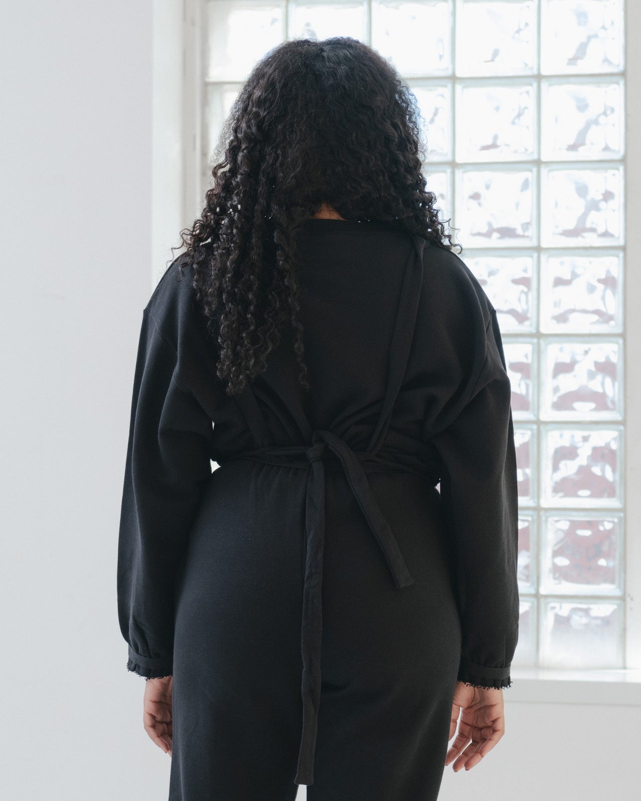 Route Sweatshirt - Organic Cotton Fleece - Black