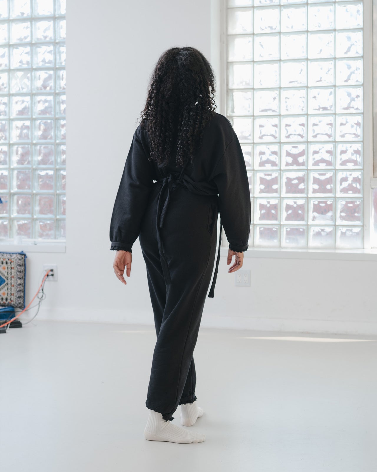 Route Sweatshirt - Organic Cotton Fleece - Black