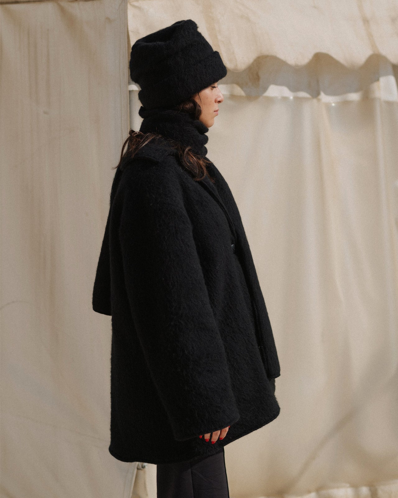 Ser Hat - Brushed Wool - Black