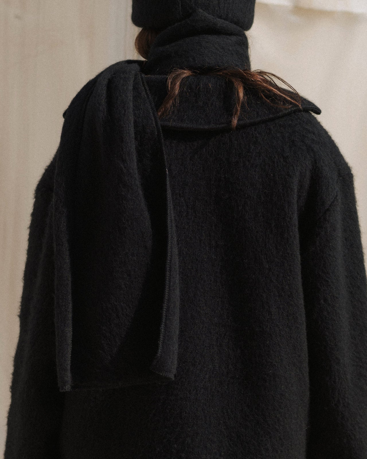 Ser Scarf - Brushed Wool - Black