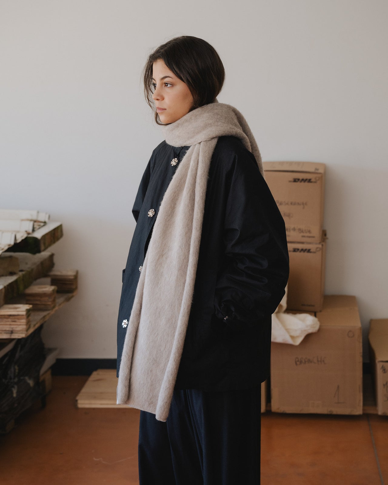 Ser Scarf - Brushed Wool - Sahara