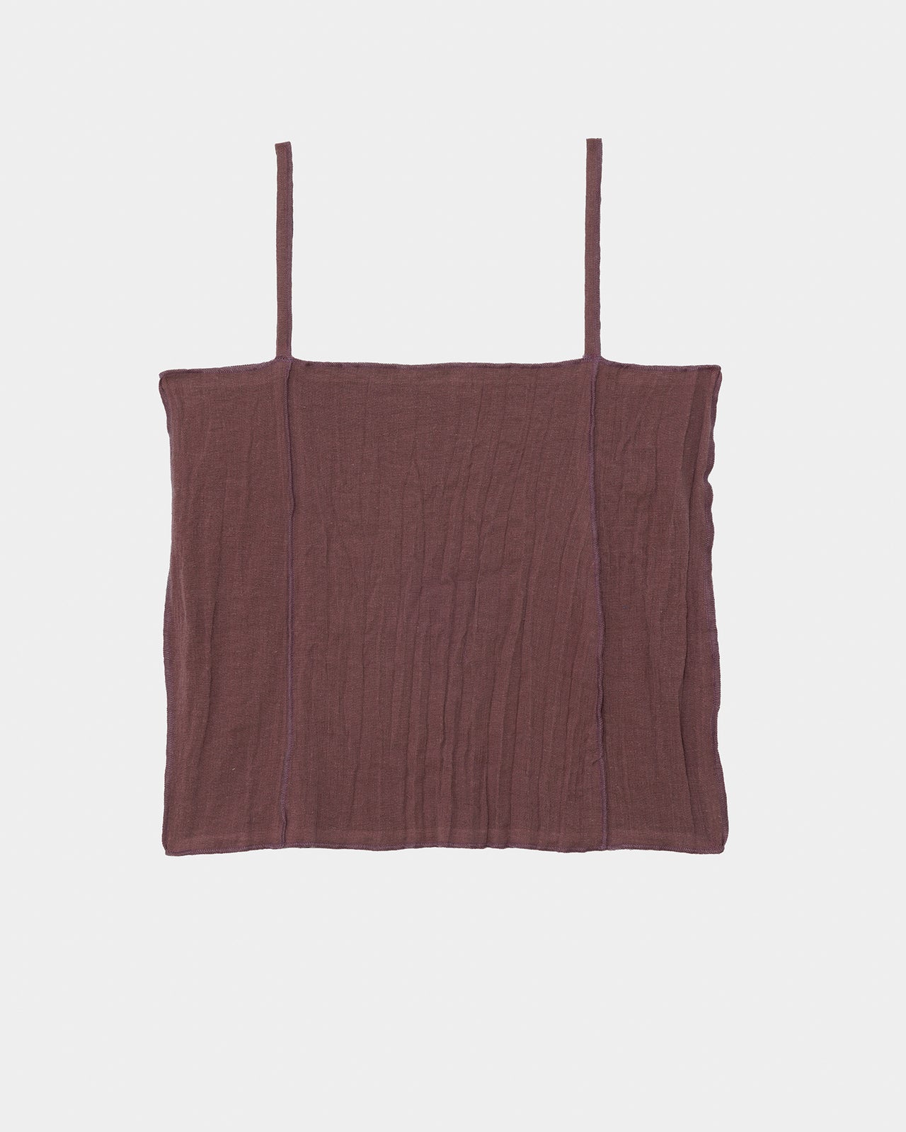 Shok Slip Top - Crinkle Linen - Aubergine