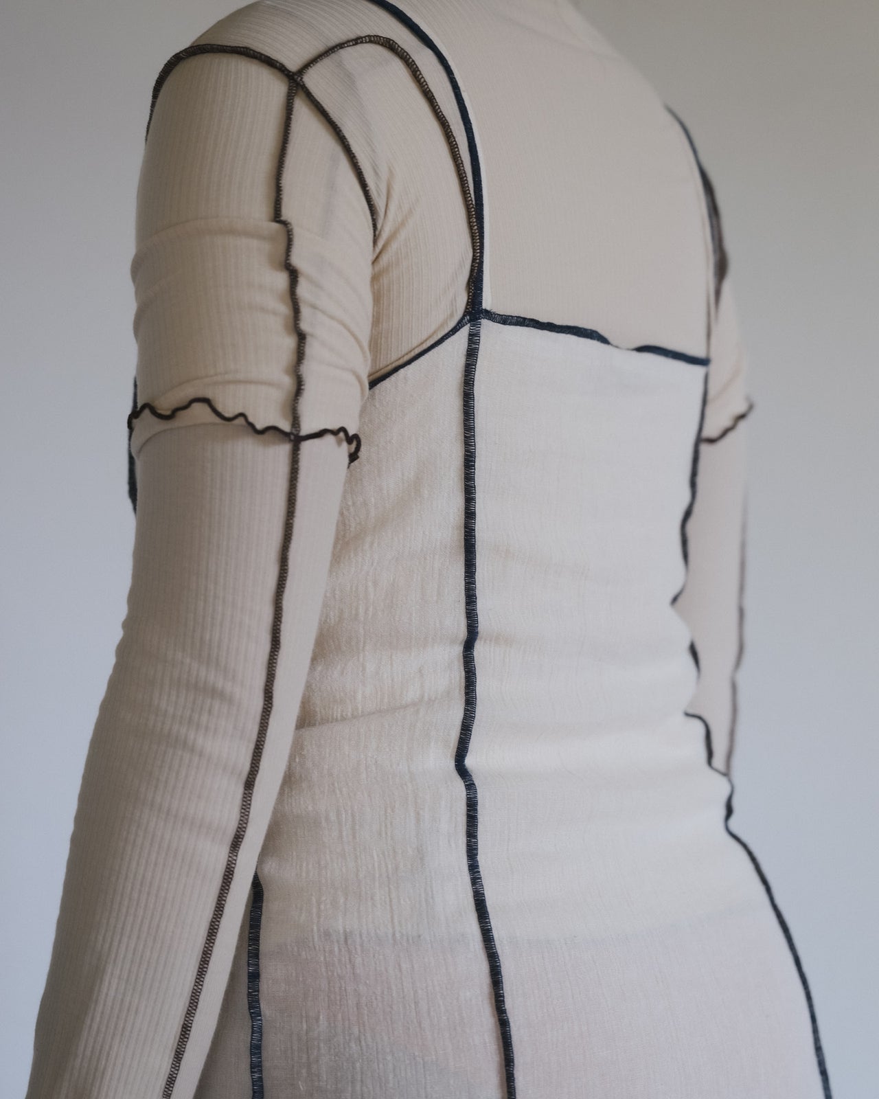 Shok Square Dress - Crinkle Linen - Off White