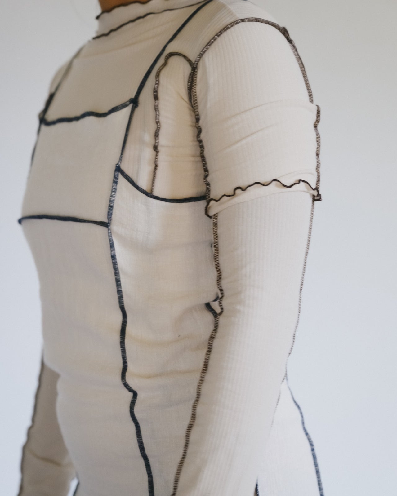 Shok Square Dress - Crinkle Linen - Off White