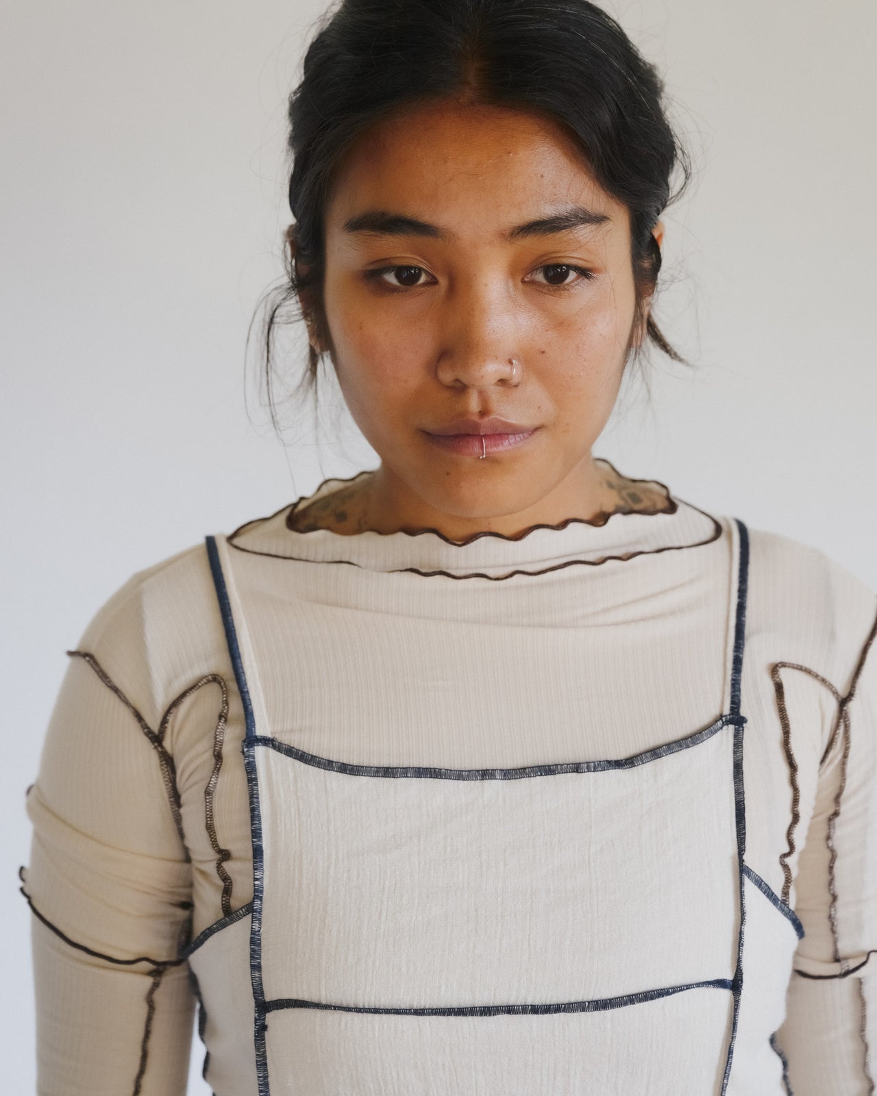 Shok Square Dress - Crinkle Linen - Off White