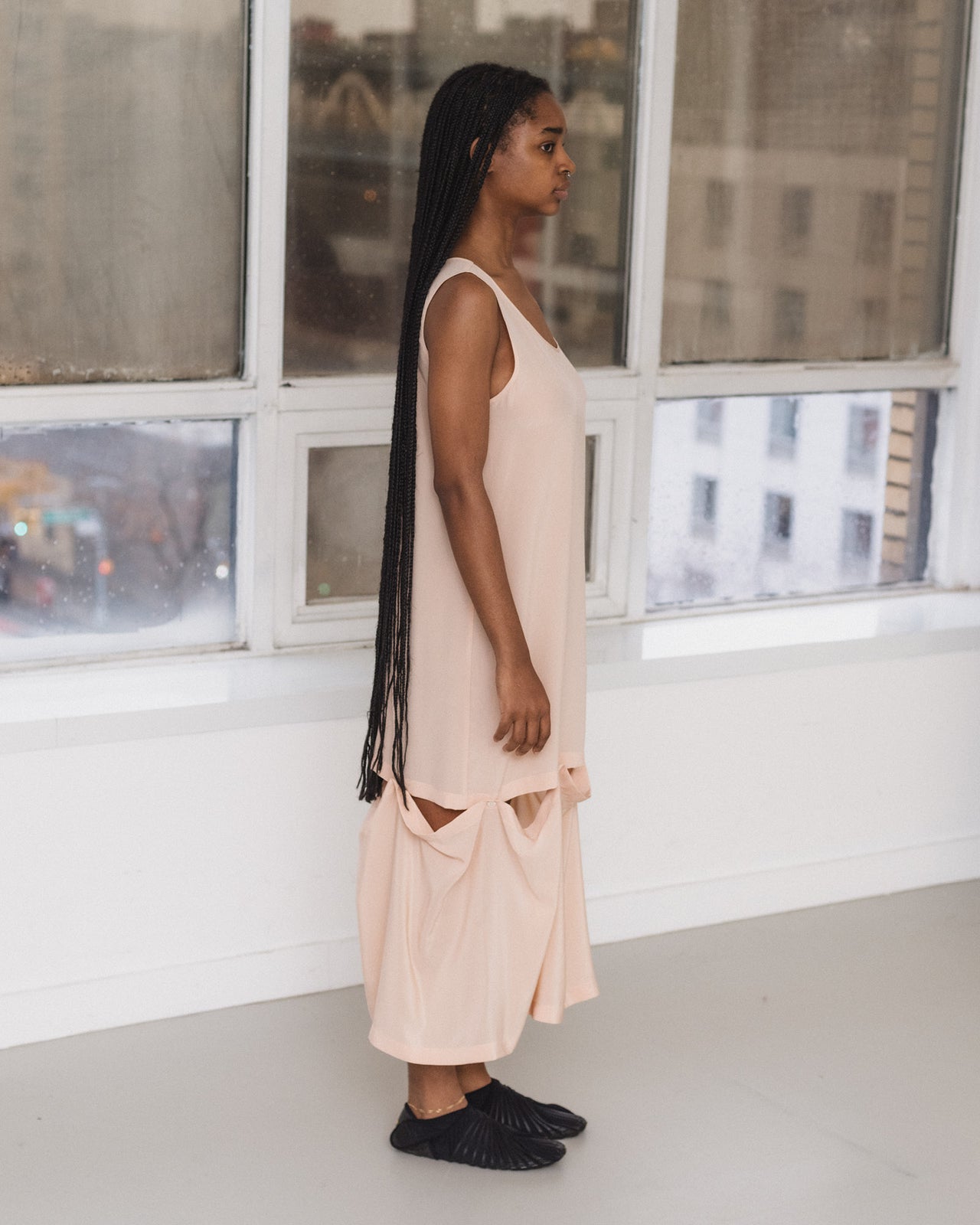 Sil Dress - Silk Crepe - Baro Pink