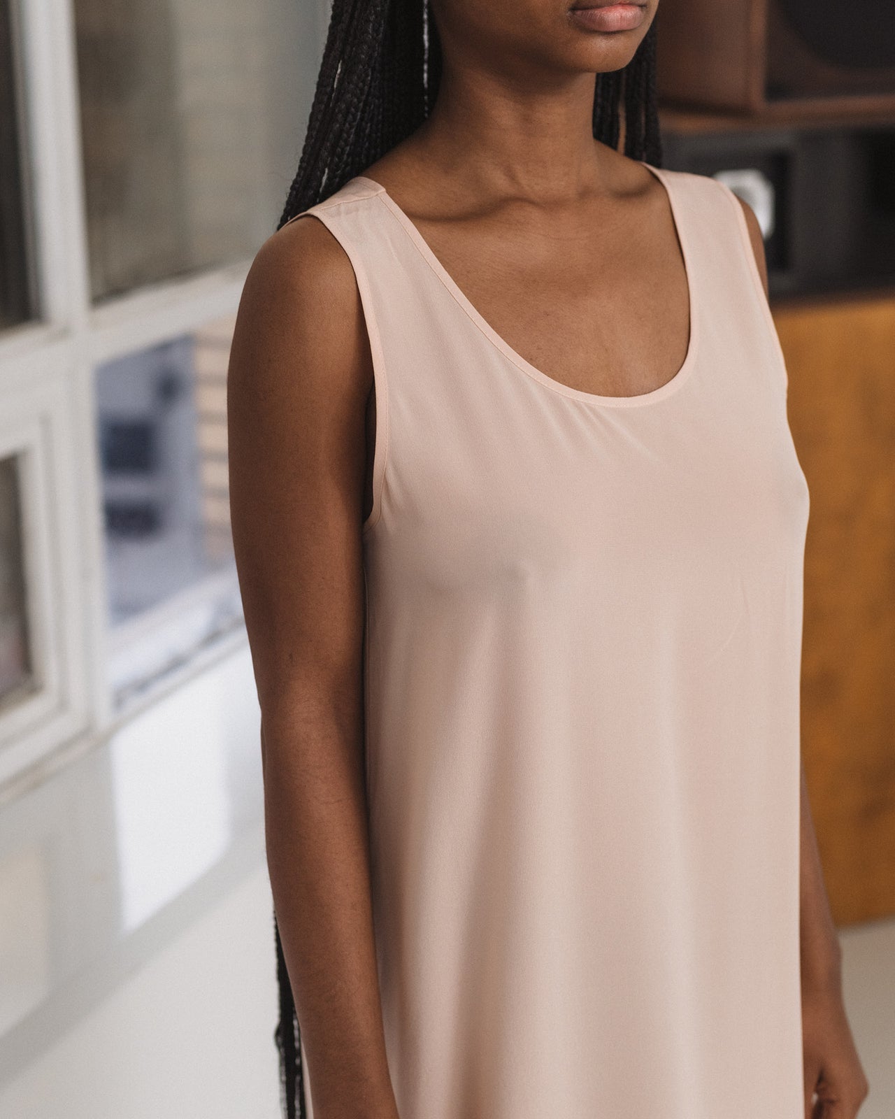 Sil Dress - Silk Crepe - Baro Pink