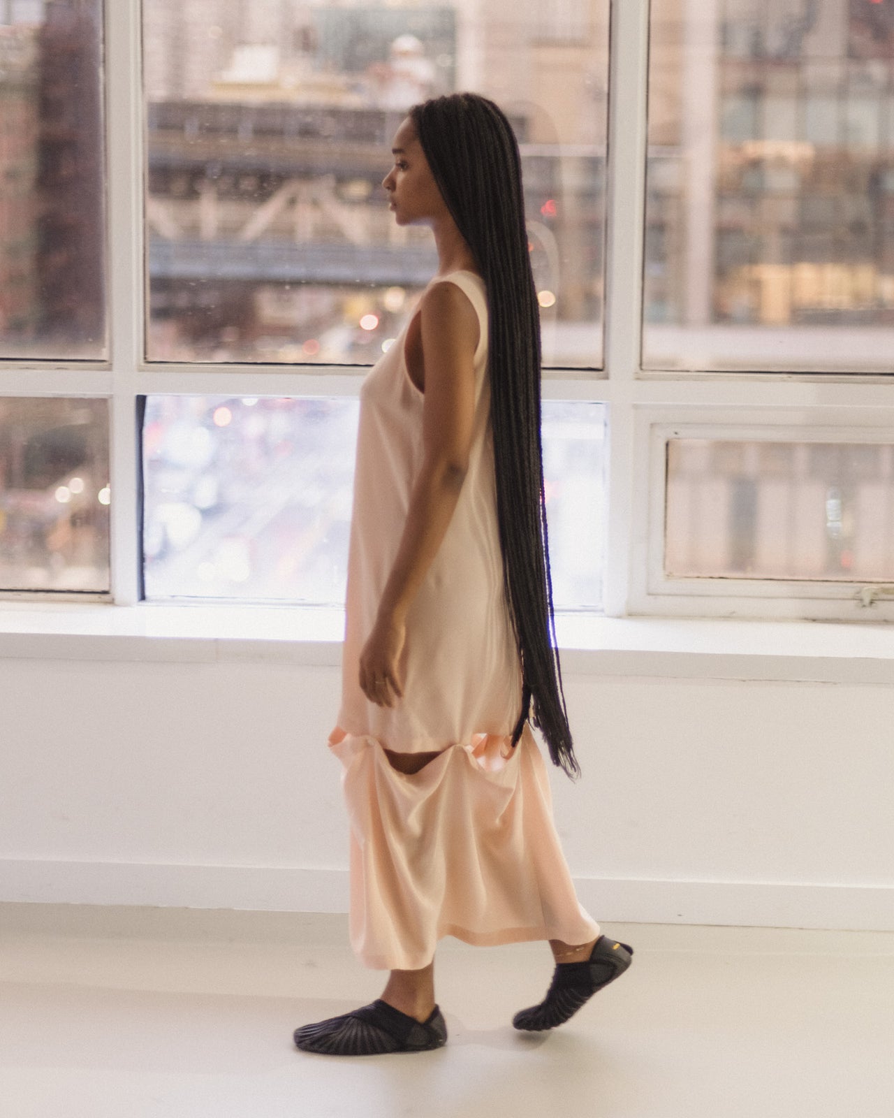 Sil Dress - Silk Crepe - Baro Pink