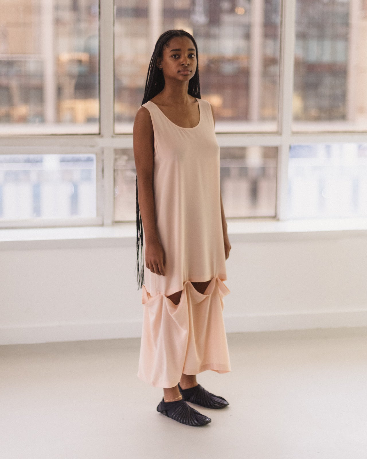 Sil Dress - Silk Crepe - Baro Pink