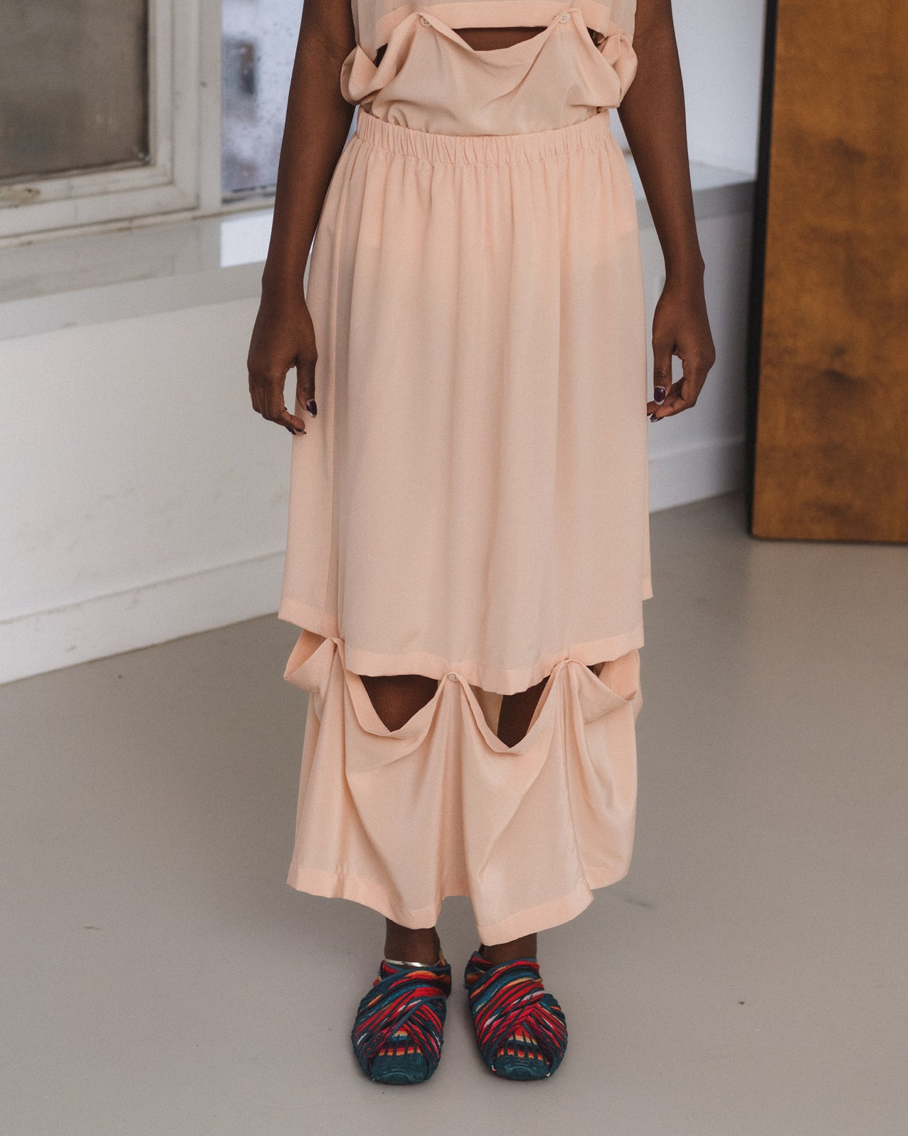 Sil Skirt - Silk Crepe - Baro Pink