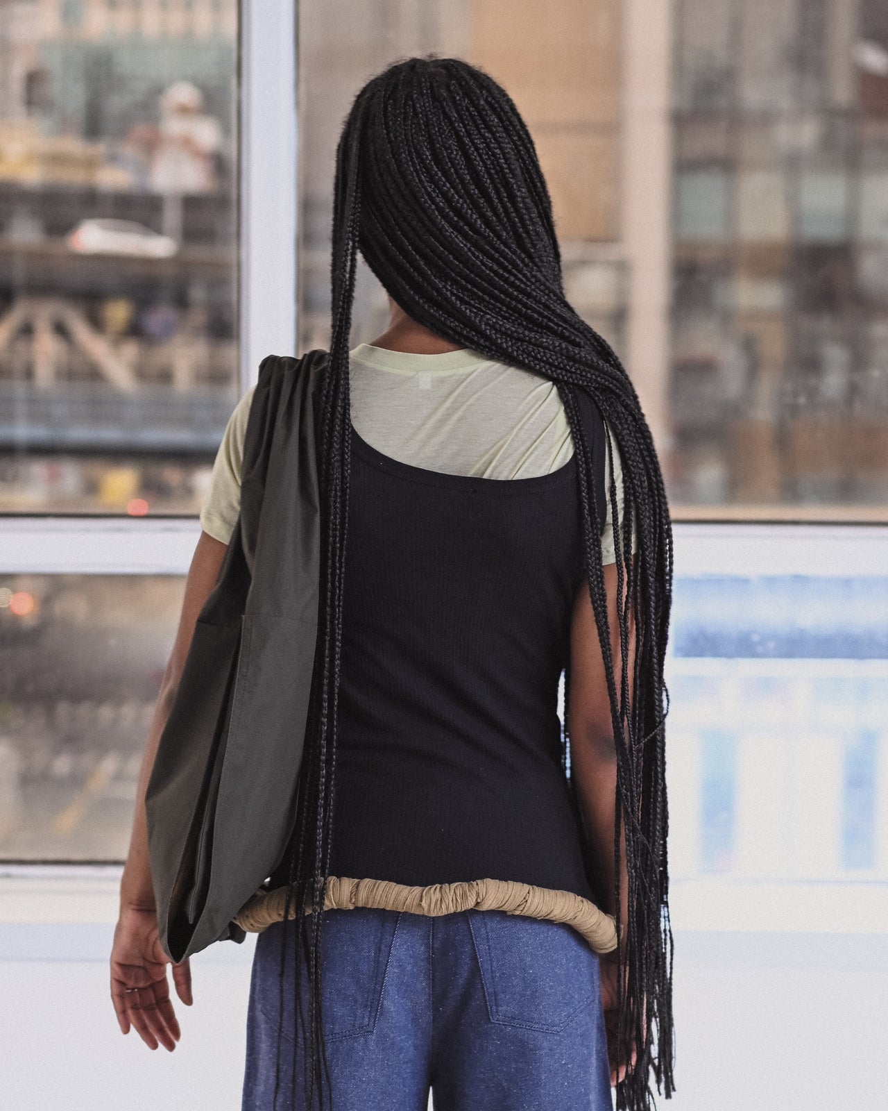 Small Hale Bag - Waxed Organic Cotton - Green Brown