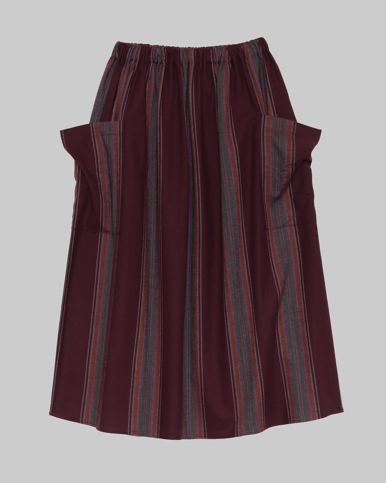 Snell Skirt - Organic Cotton Flannel - Maroon Stripe
