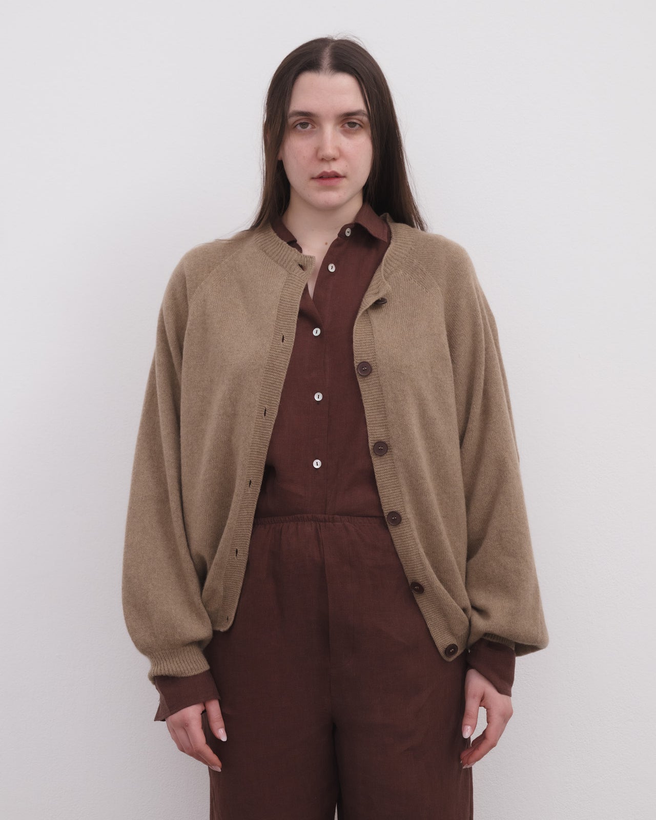 Soar Cardigan - Recycled Cashmere - Rovere Brown