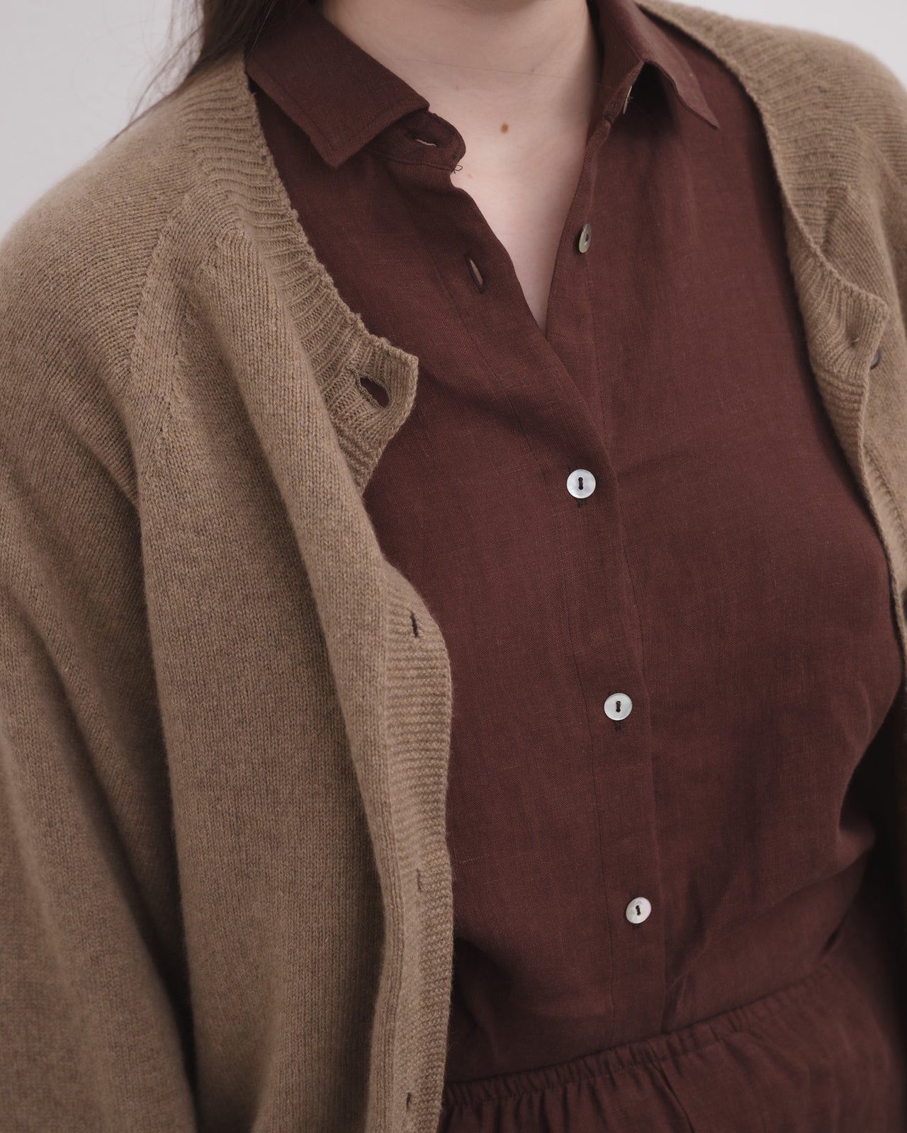 Soar Cardigan - Recycled Cashmere - Rovere Brown