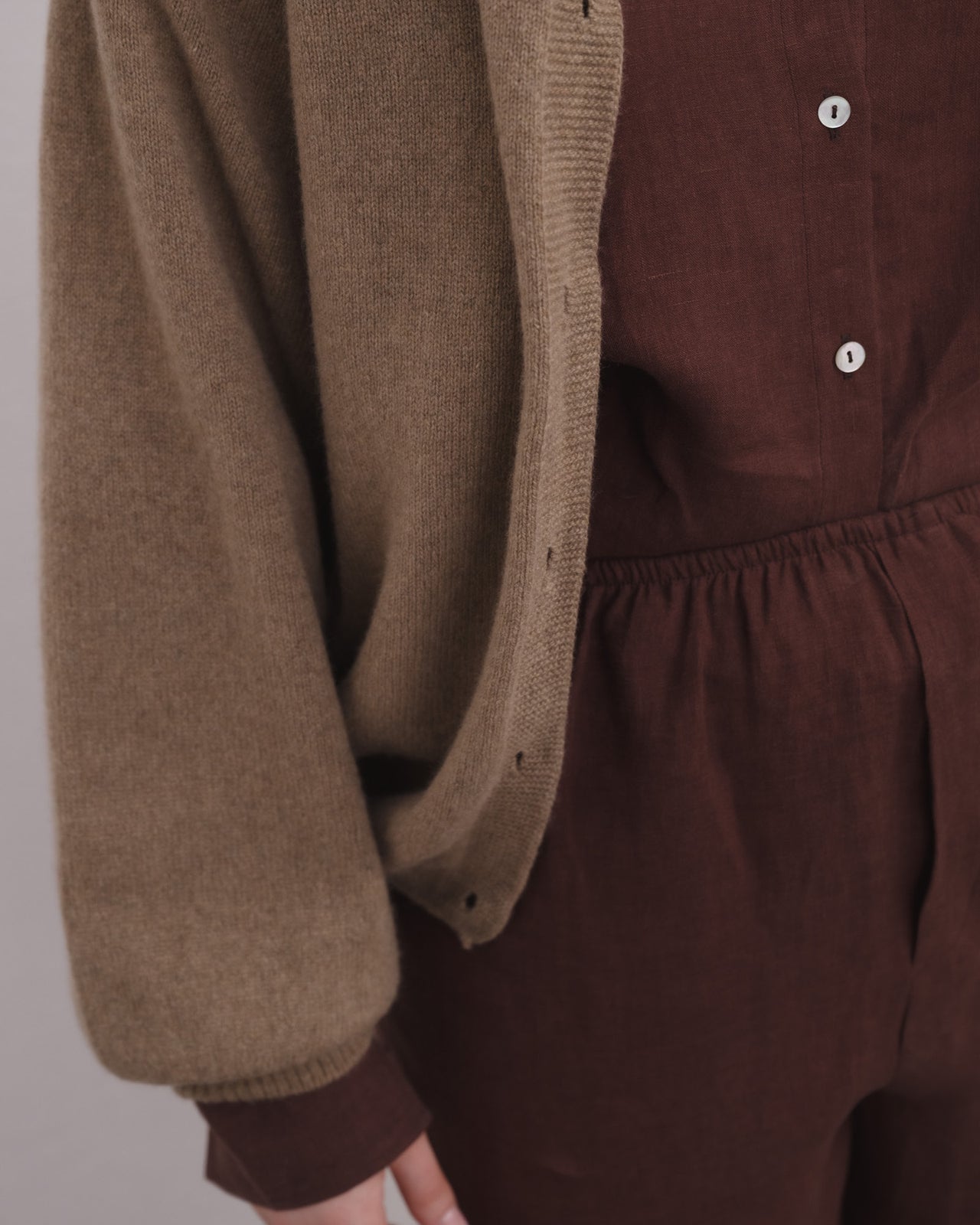 Soar Cardigan - Recycled Cashmere - Rovere Brown