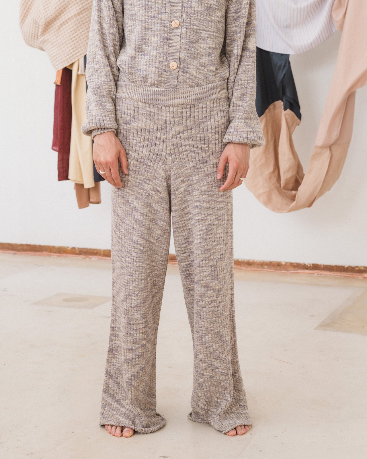 Soar Pants - Organic Cotton Rib - Grey Melange