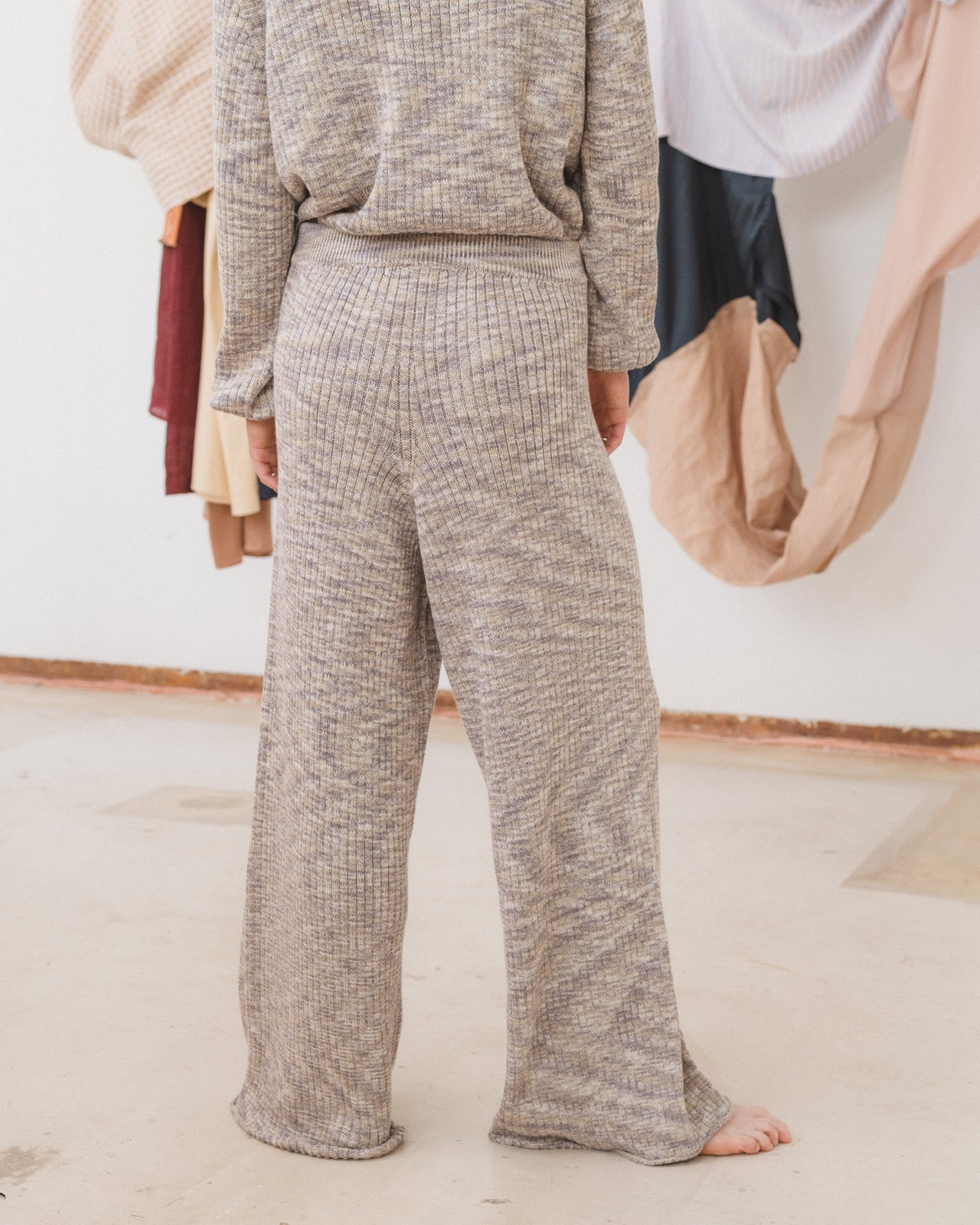 Soar Pants - Organic Cotton Rib - Grey Melange