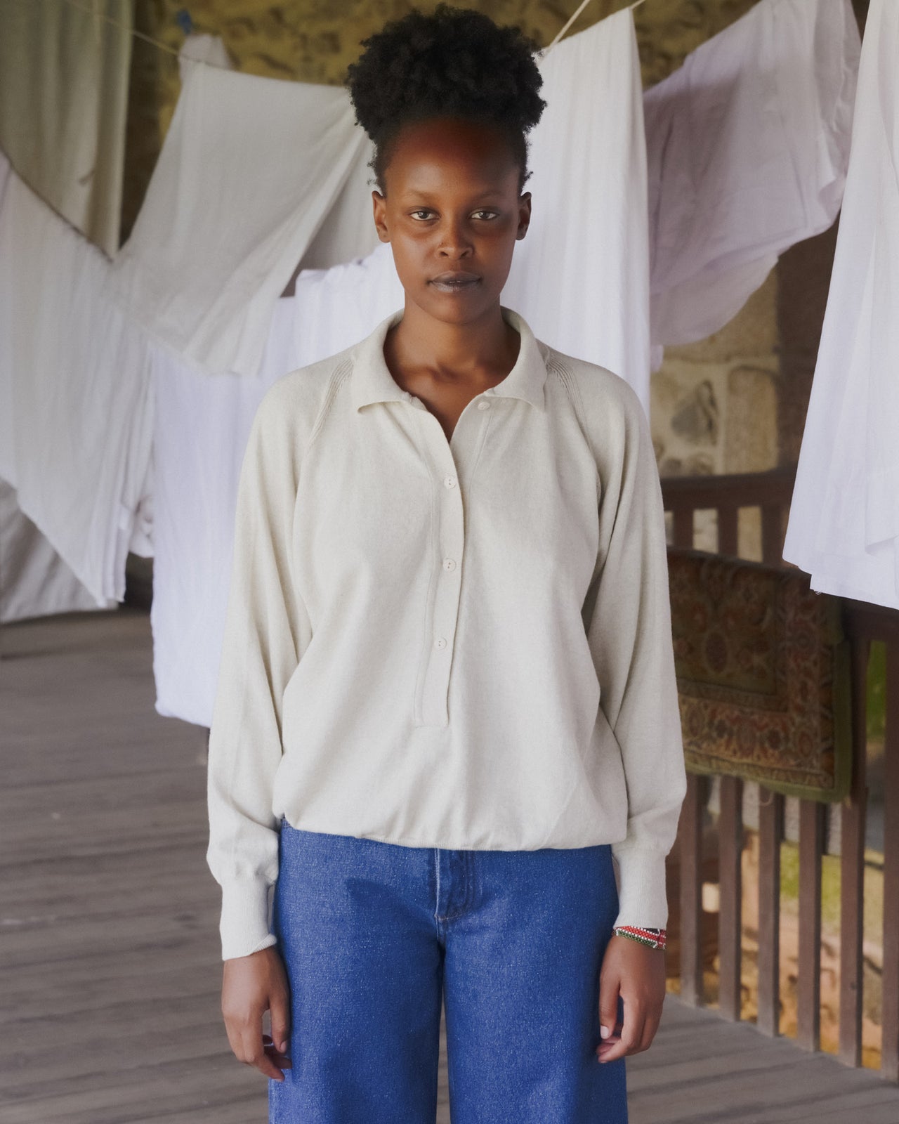 Soar Polo - Organic Cotton Knit - Grey Melange