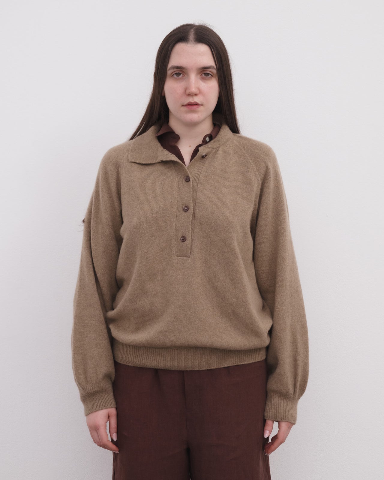 Soar Polo - Recycled Cashmere - Rovere Brown