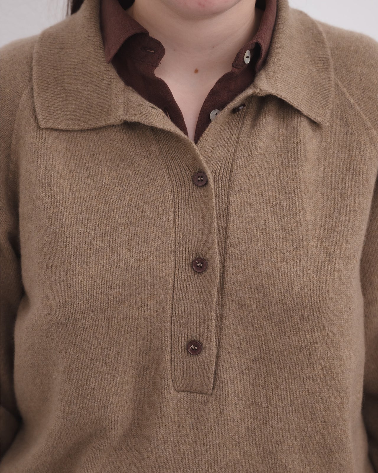 Soar Polo - Recycled Cashmere - Rovere Brown