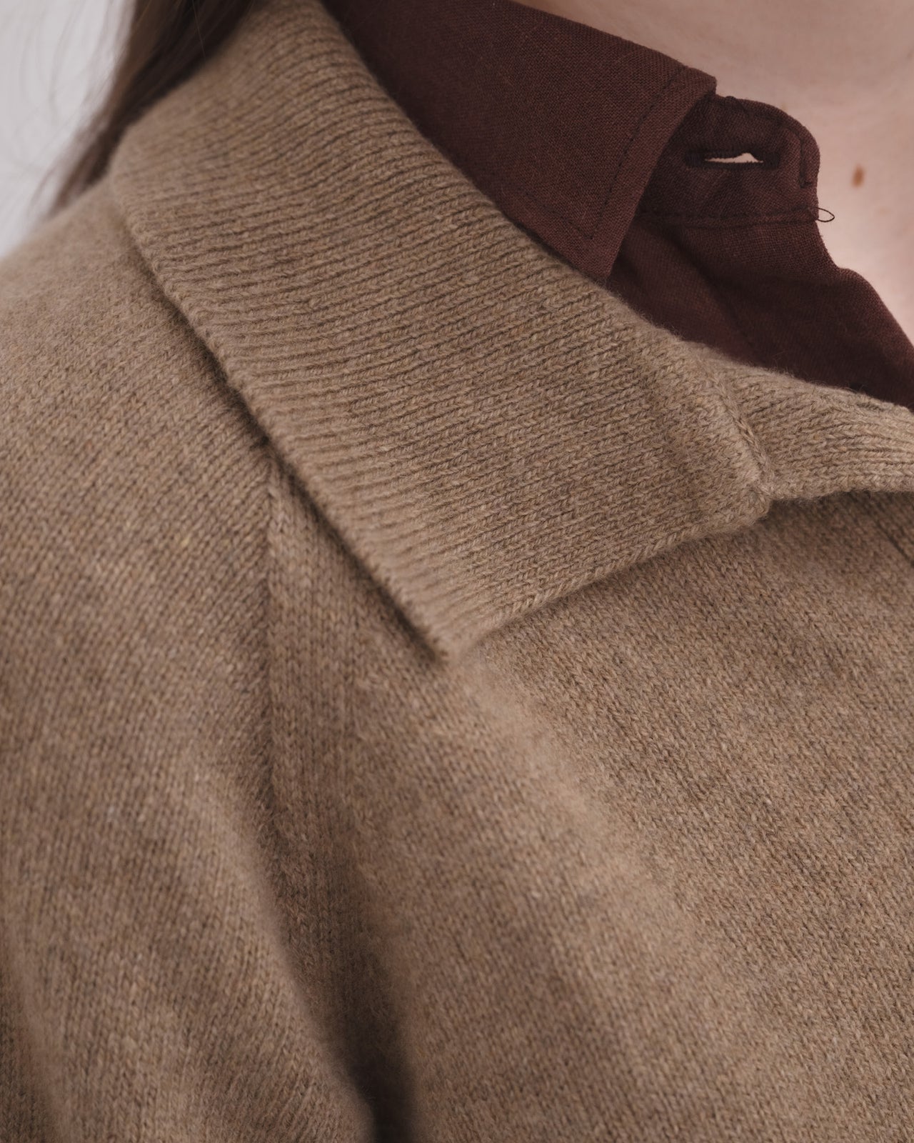 Soar Polo - Recycled Cashmere - Rovere Brown