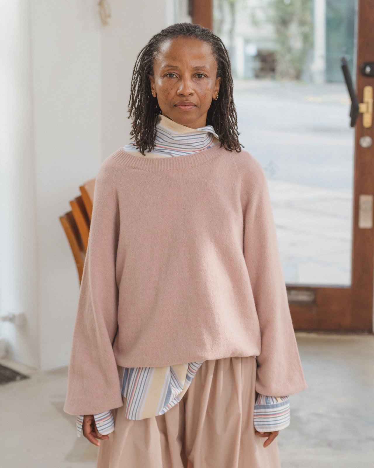 Soar Sweater - Recycled Cashmere - Cameo Pink