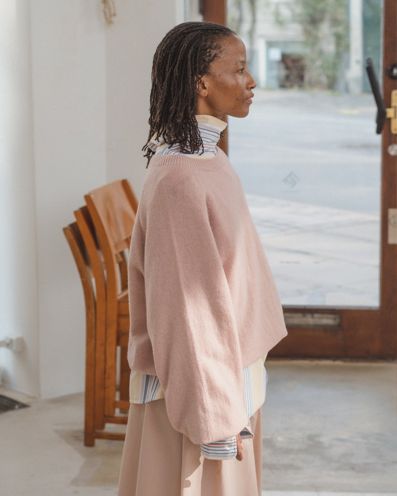 Soar Sweater - Recycled Cashmere - Cameo Pink