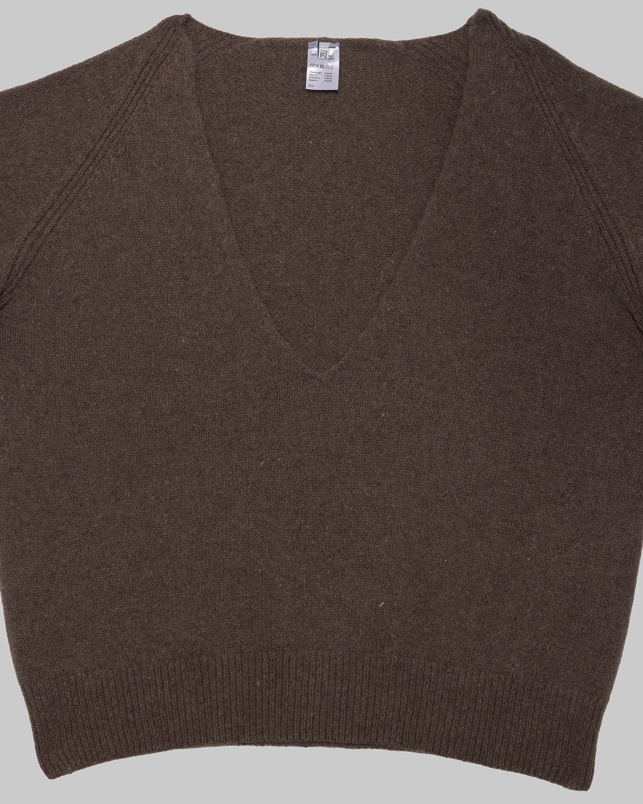 Soar V Neck - Arles Merino Wool - Burel Brown