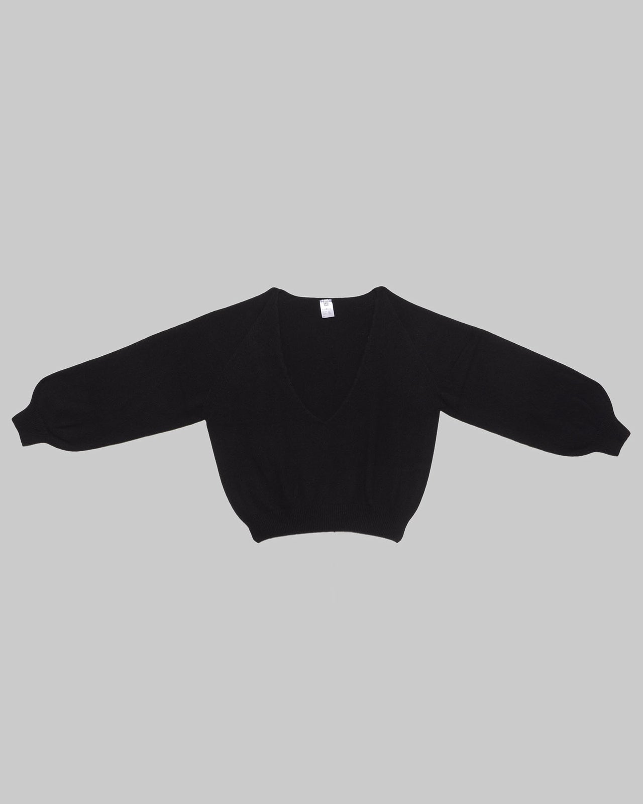 Soar V Neck - Recycled Cashmere - Black