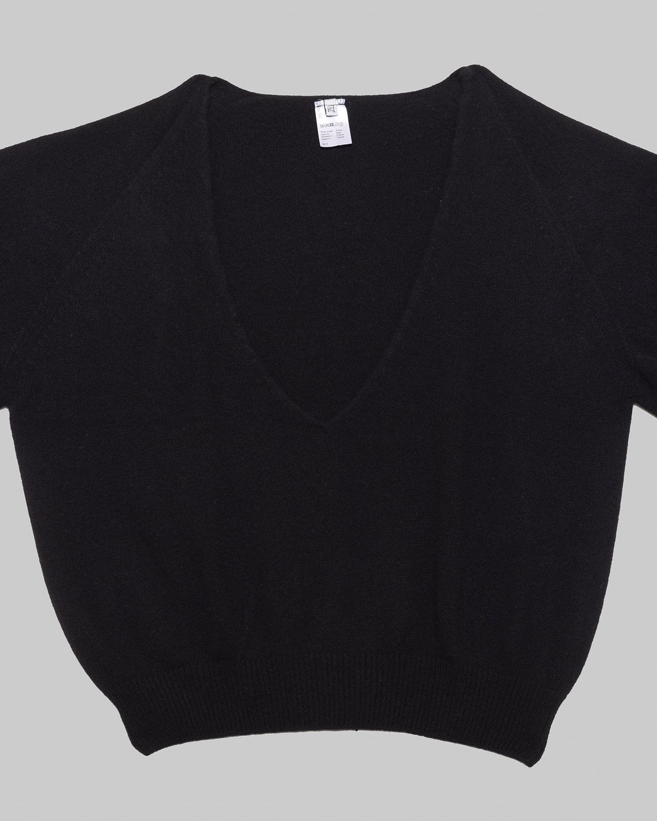 Soar V Neck - Recycled Cashmere - Black