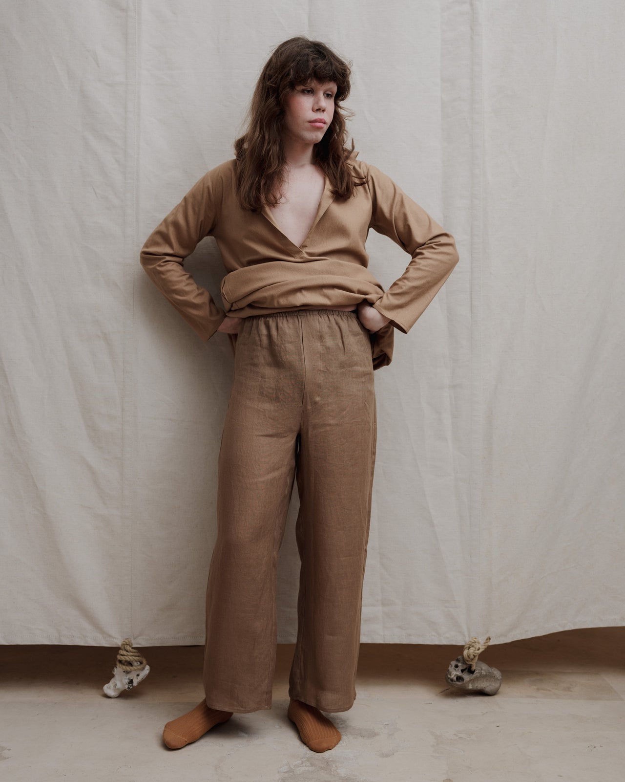 Stoa Pants - Sheer Linen - Ocular