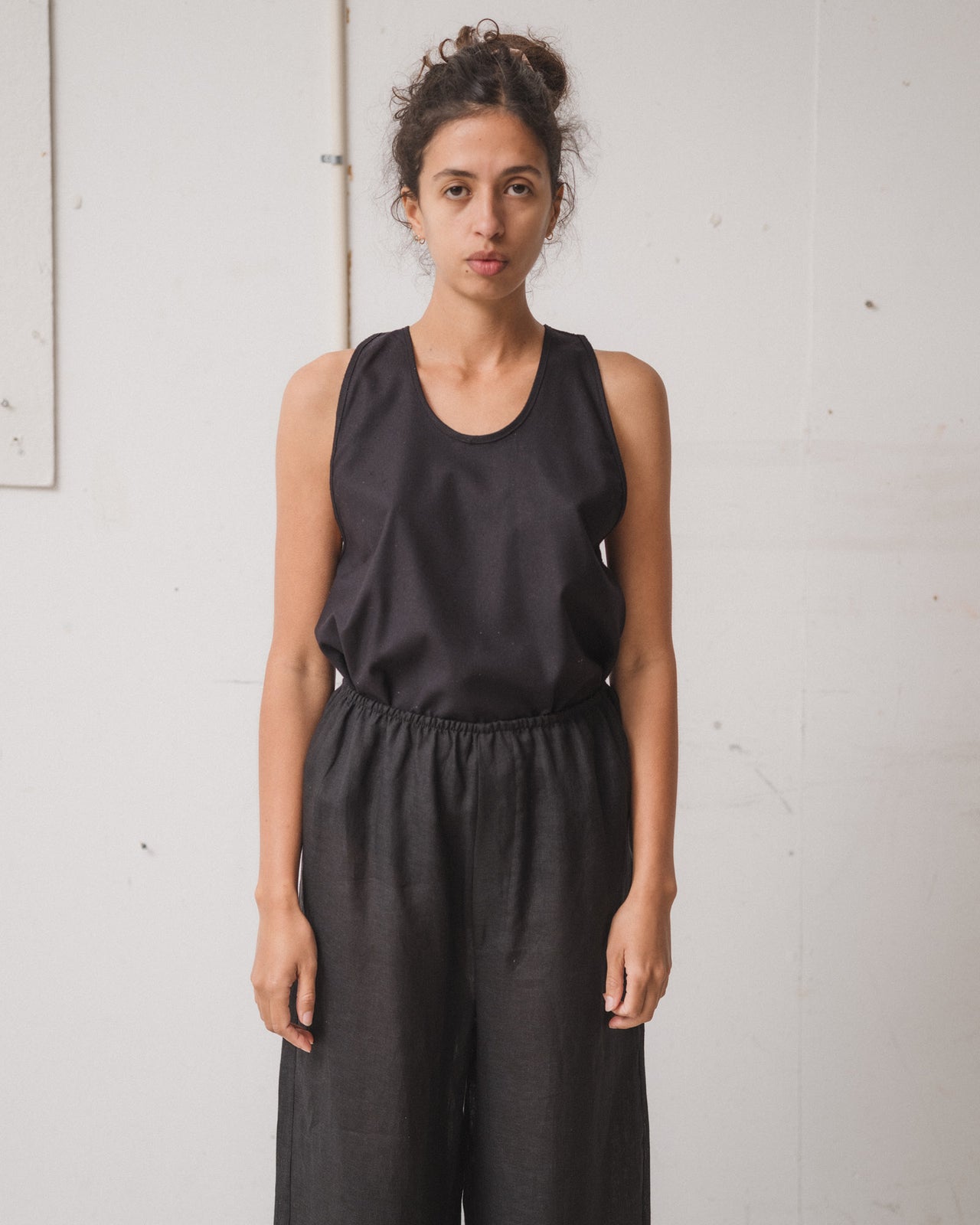 Stoa Pants - Sheer Linen - Black