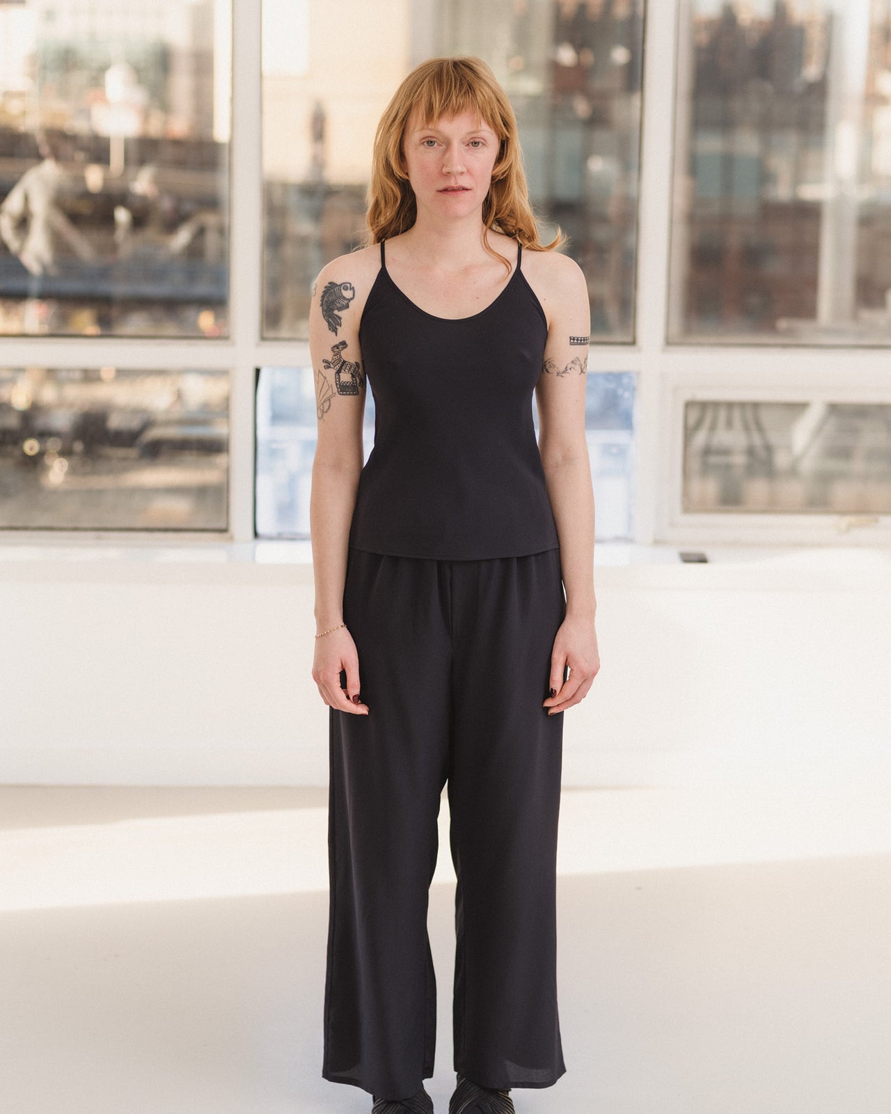 Stoa Pants - Silk Crepe - Black