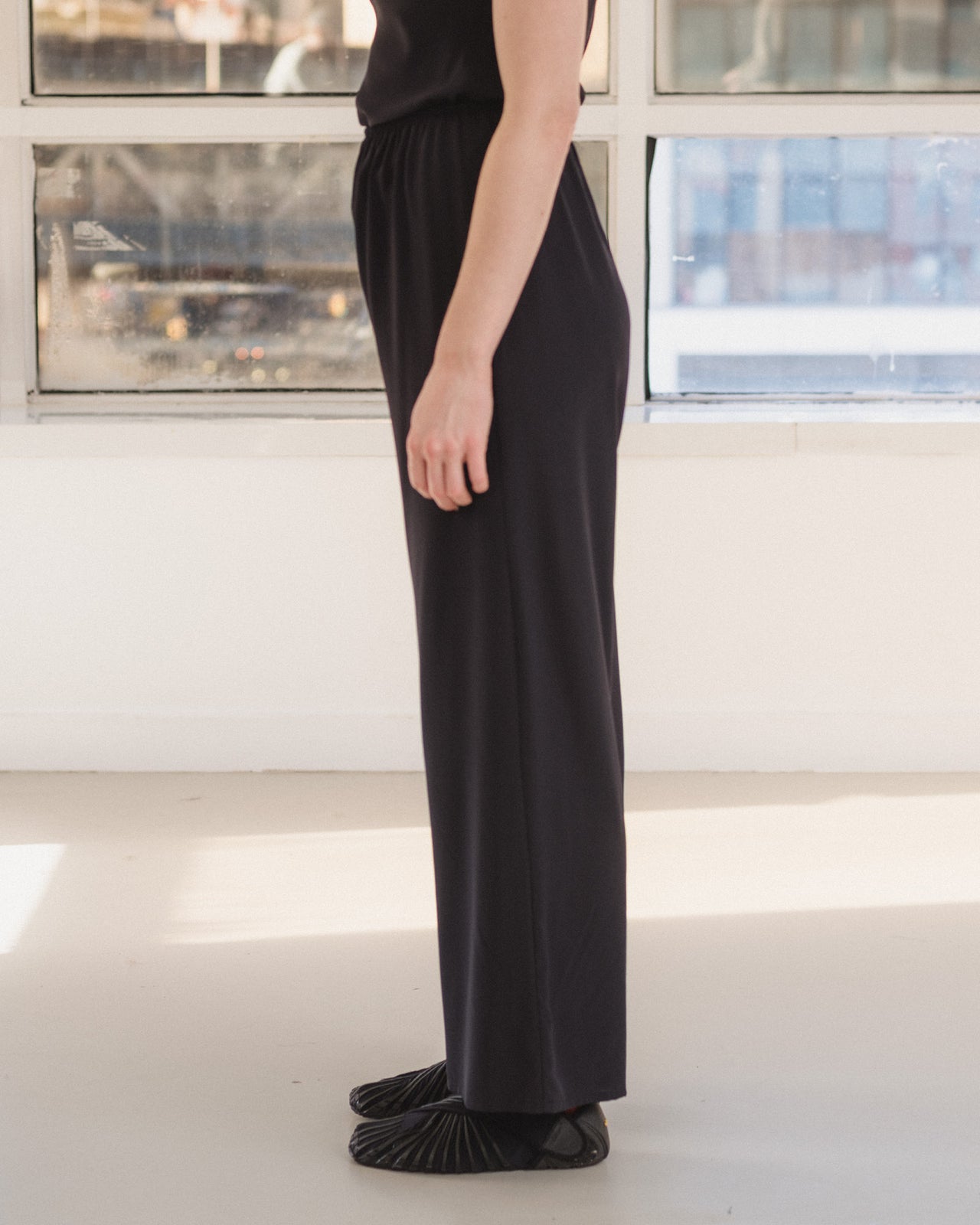 Stoa Pants - Silk Crepe - Black