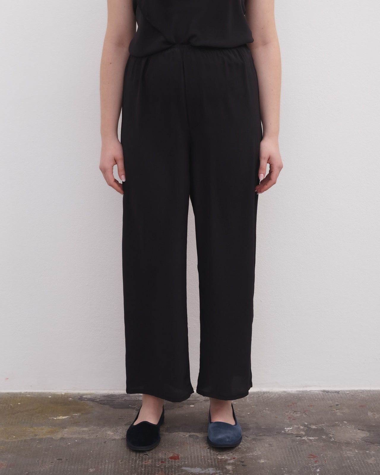 Stoa Pants - Silk Crepe - Black