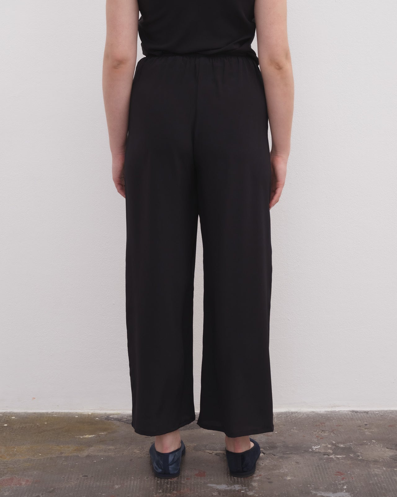 Stoa Pants - Silk Crepe - Black