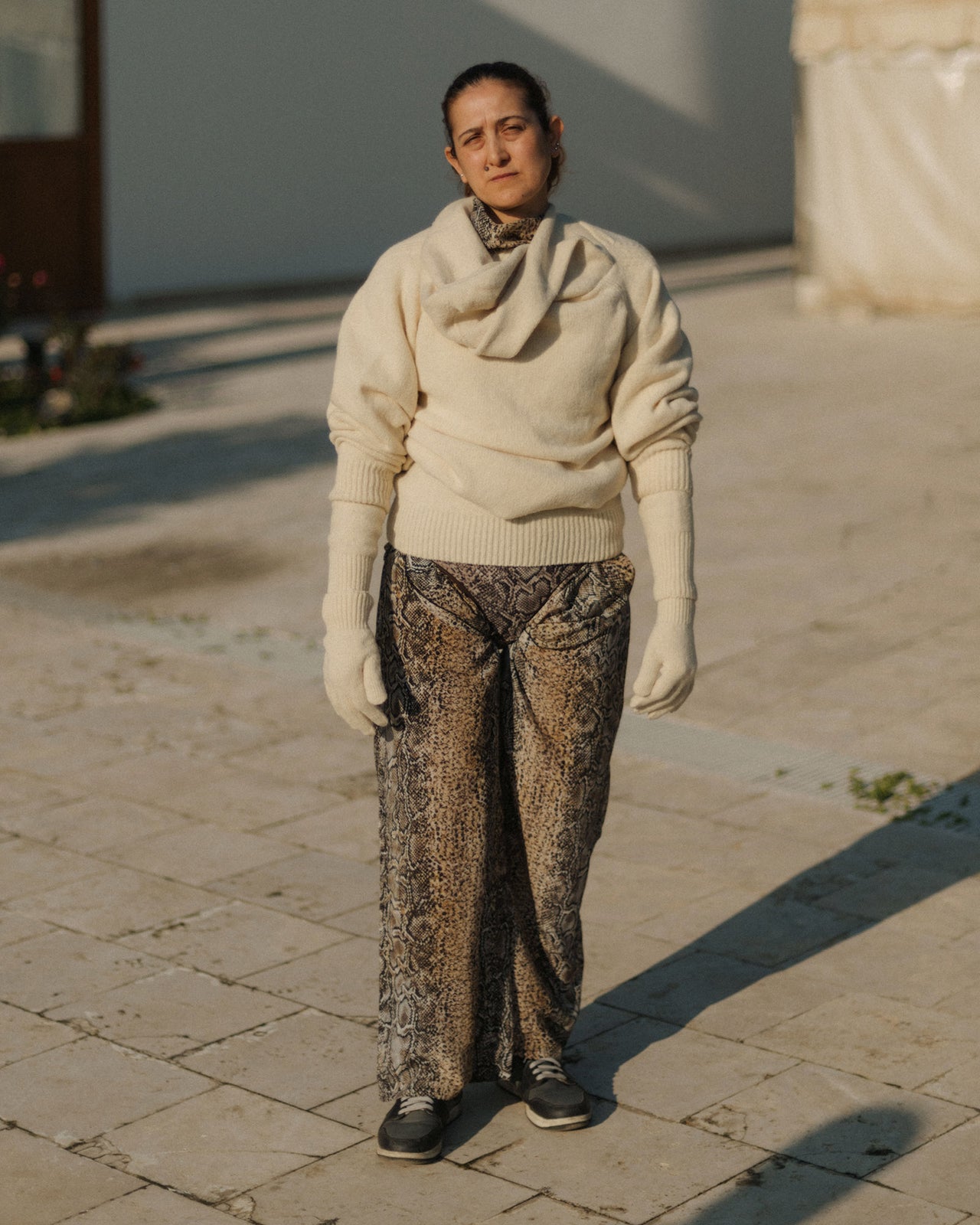 Stoa Pants - Silk Crepe - Snake