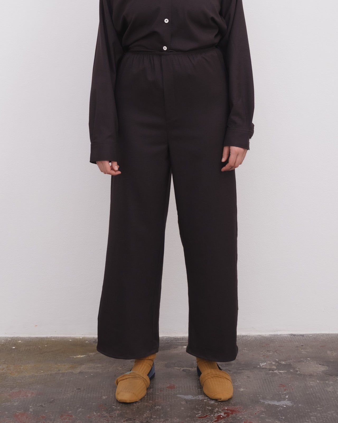 Stoa Pants - Wool - Brown Black