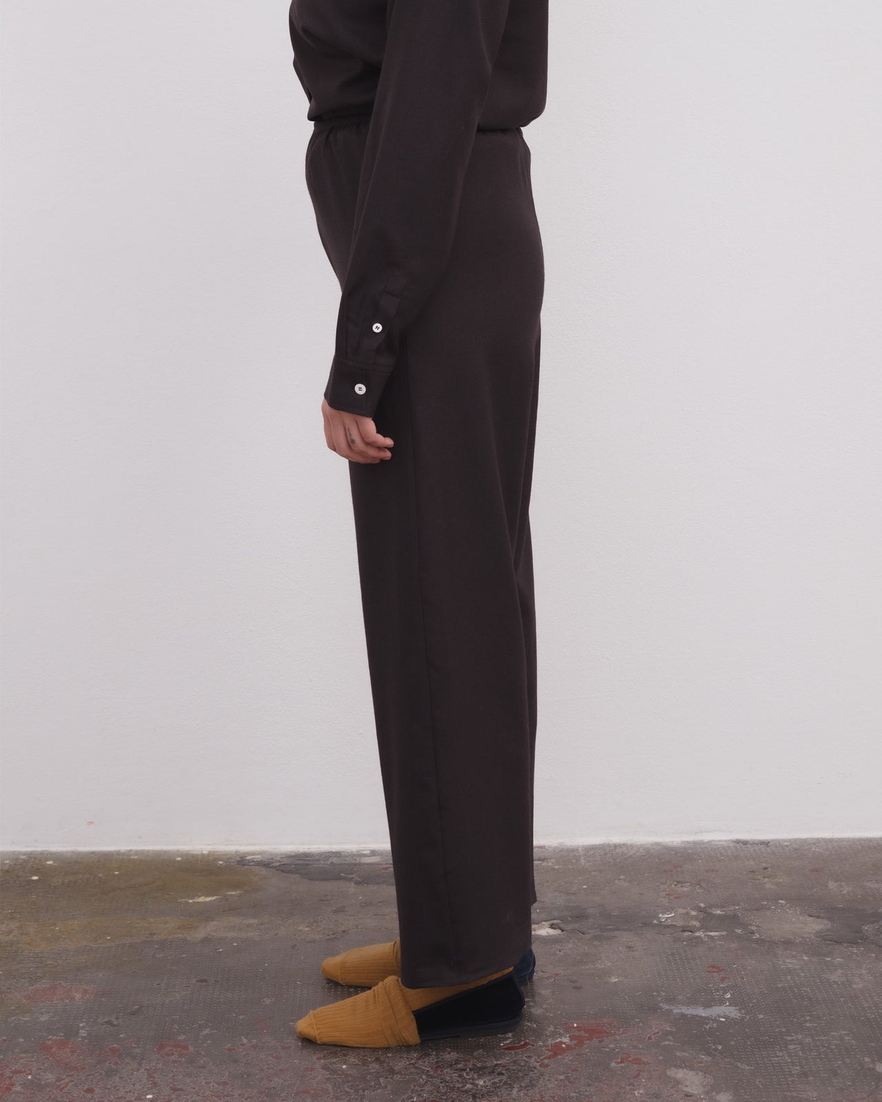 Stoa Pants - Wool - Brown Black