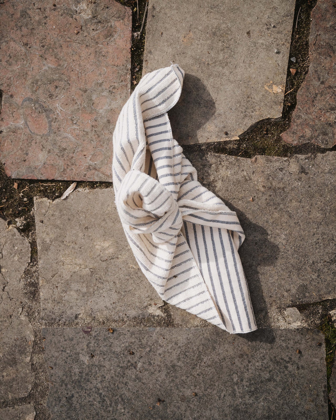Storm Square Towel - Organic Cotton Terry - Black Stripe