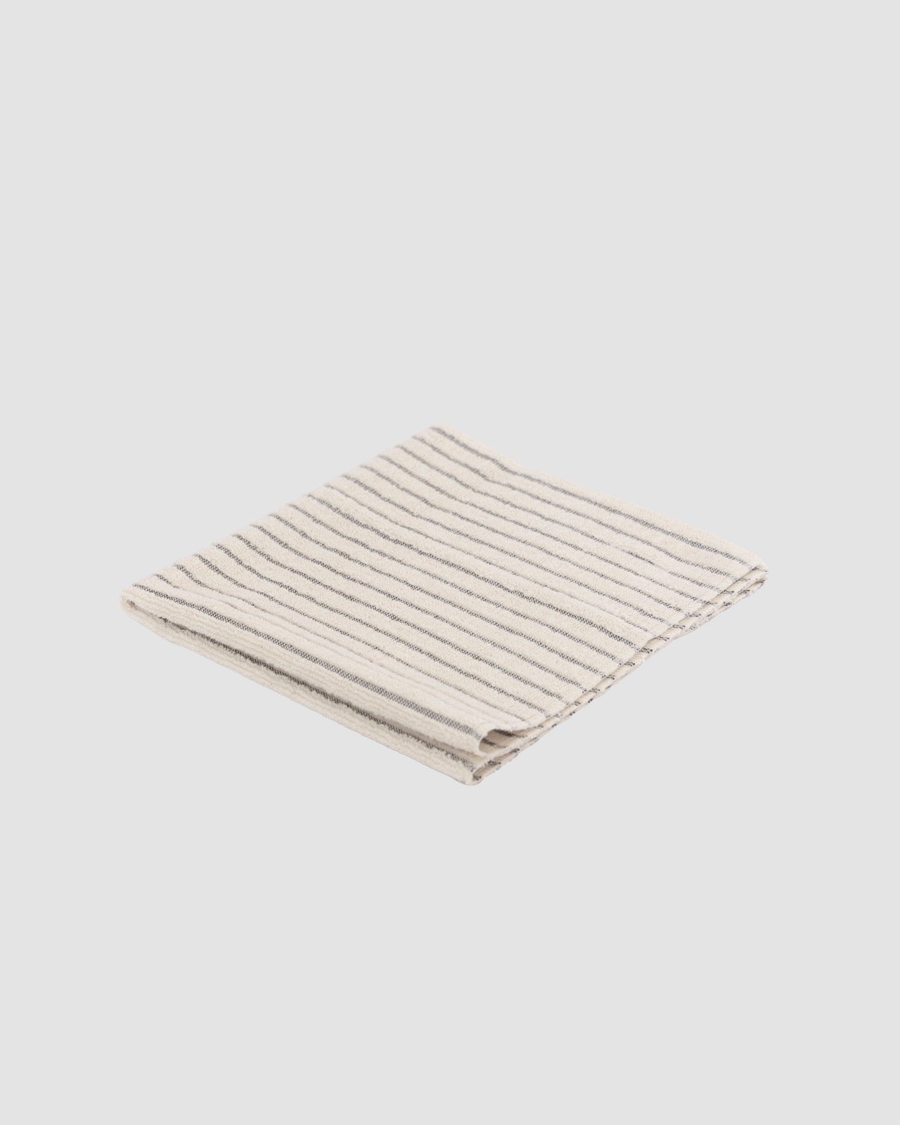 Storm Square Towel - Organic Cotton Terry - Black Stripe